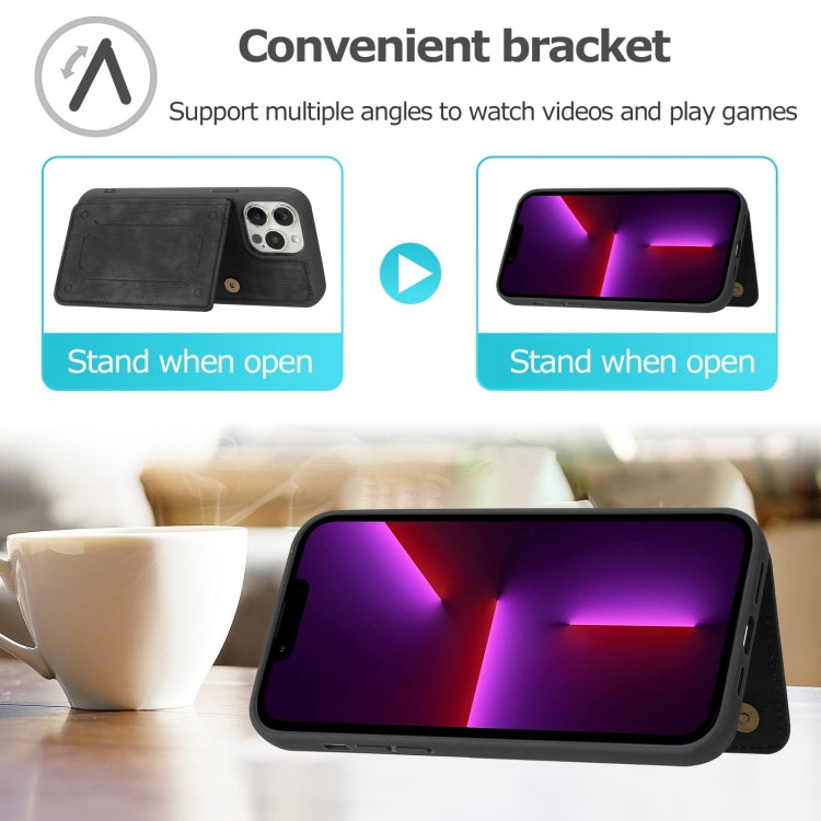 For iPhone 13 Pro Max Dream Magnetic Back Cover Card Wallet Phone Case