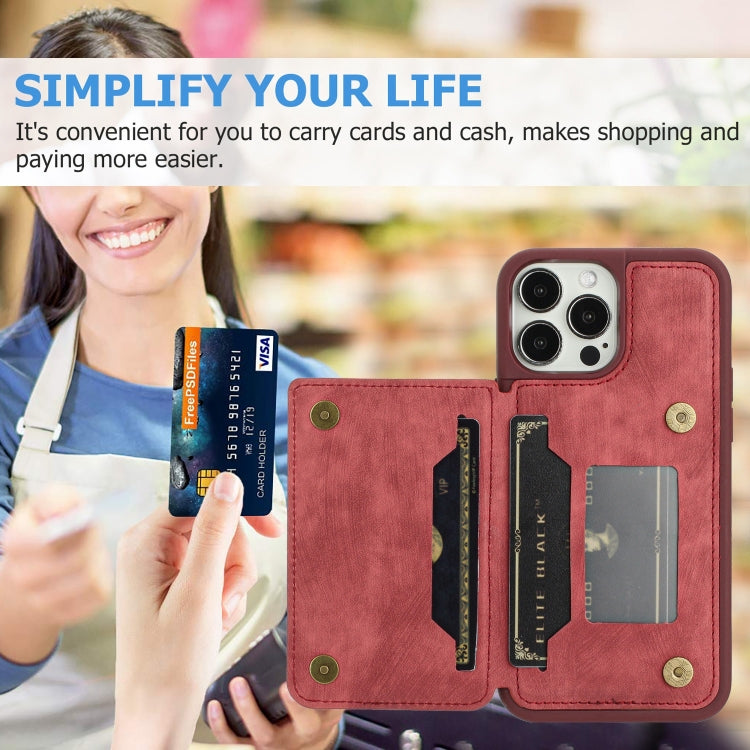 For iPhone 13 Pro Max Dream Magnetic Back Cover Card Wallet Phone Case