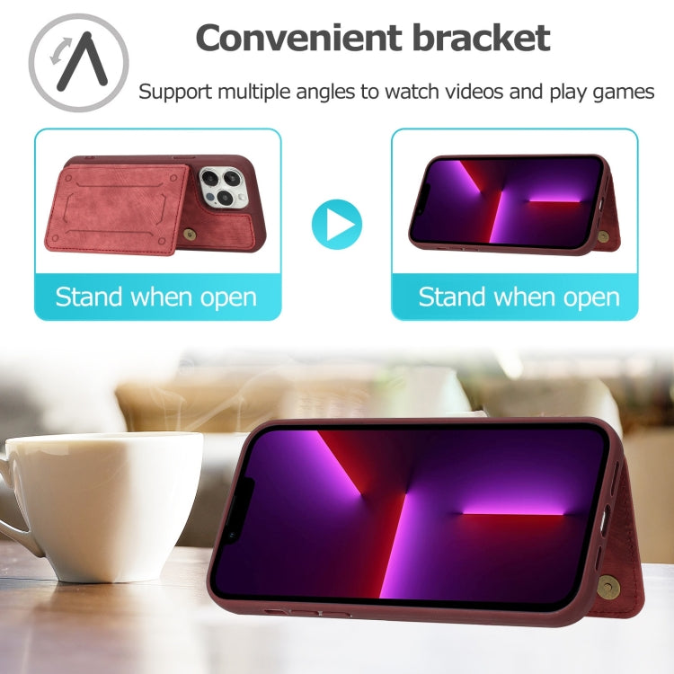 For iPhone 13 Pro Max Dream Magnetic Back Cover Card Wallet Phone Case