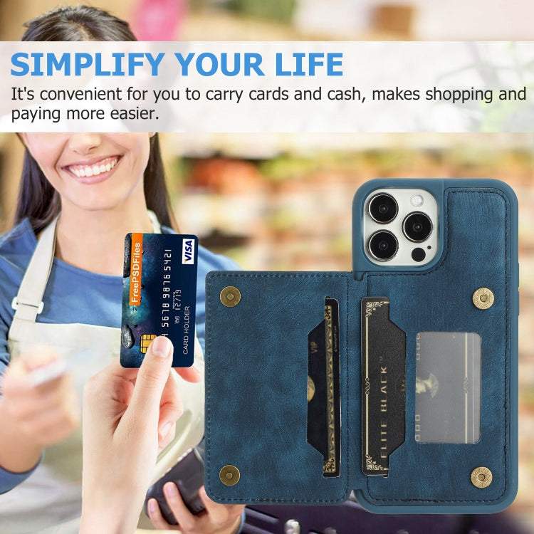 For iPhone 13 Pro Max Dream Magnetic Back Cover Card Wallet Phone Case