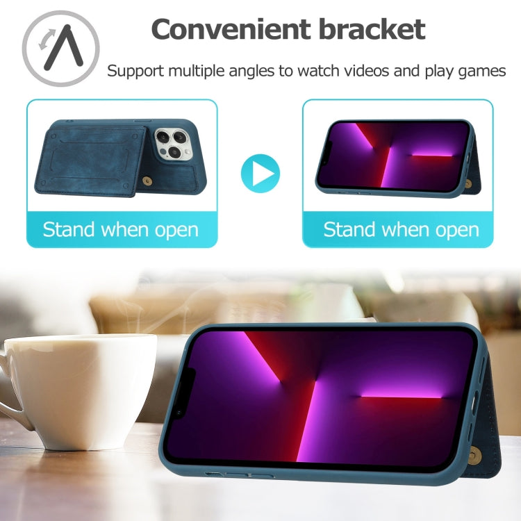 For iPhone 13 Pro Max Dream Magnetic Back Cover Card Wallet Phone Case