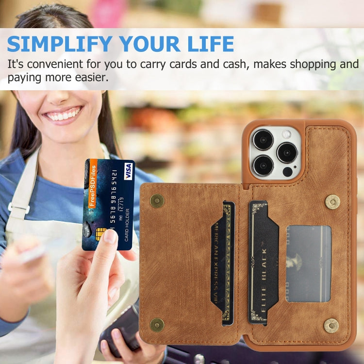 For iPhone 13 Pro Max Dream Magnetic Back Cover Card Wallet Phone Case