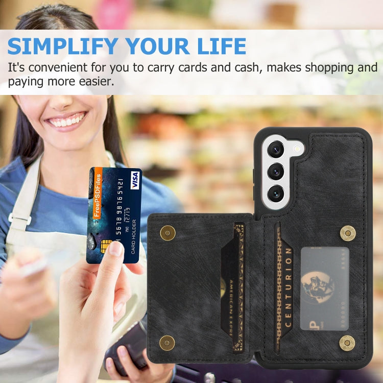 For Samsung Galaxy S23+ 5G Dream Magnetic Back Cover Card Wallet Phone Case