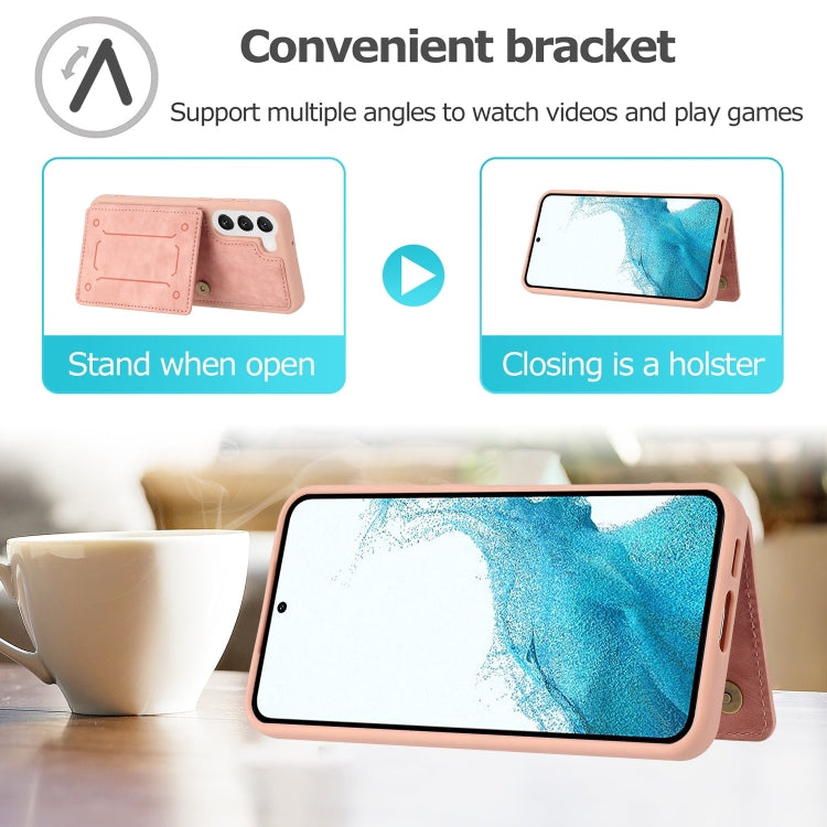 For Samsung Galaxy S22 5G Dream Magnetic Back Cover Card Wallet Phone Case
