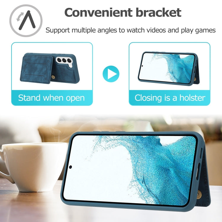 For Samsung Galaxy S22 5G Dream Magnetic Back Cover Card Wallet Phone Case