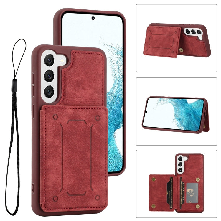 For Samsung Galaxy S22+ 5G Dream Magnetic Back Cover Card Wallet Phone Case