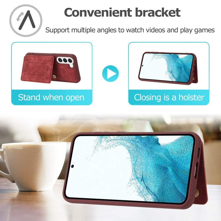 For Samsung Galaxy S21 5G Dream Magnetic Back Cover Card Wallet Phone Case