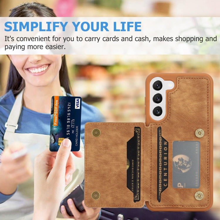 For Samsung Galaxy S21 5G Dream Magnetic Back Cover Card Wallet Phone Case