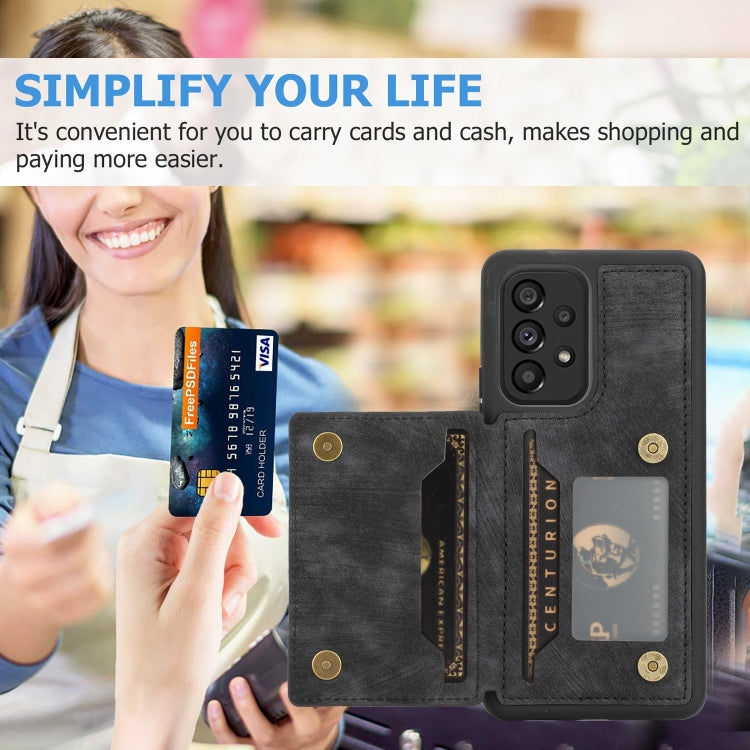 For Samsung Galaxy A53 5G Dream Magnetic Back Cover Card Wallet Phone Case