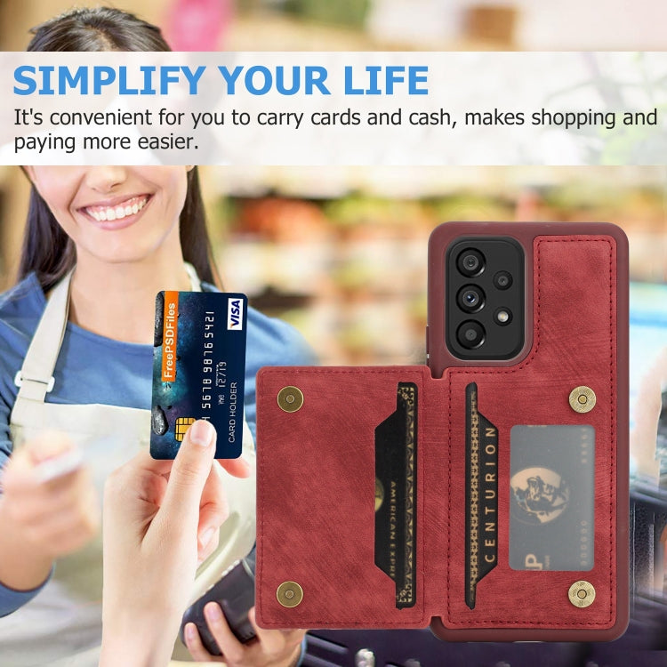 For Samsung Galaxy A53 5G Dream Magnetic Back Cover Card Wallet Phone Case