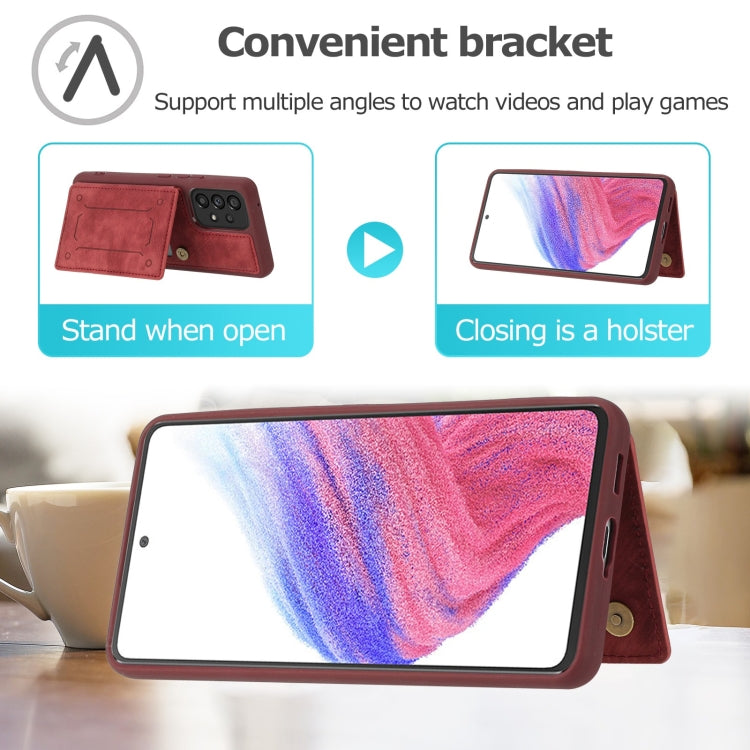 For Samsung Galaxy A53 5G Dream Magnetic Back Cover Card Wallet Phone Case