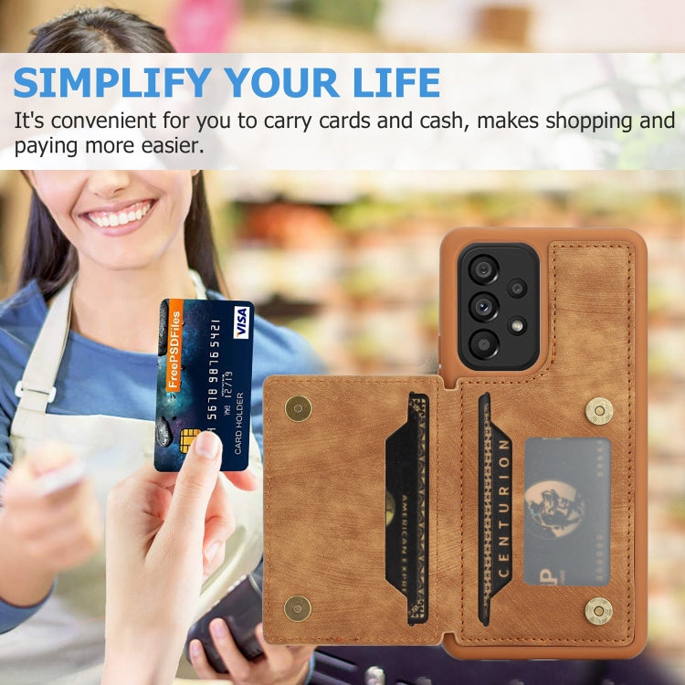 For Samsung Galaxy A53 5G Dream Magnetic Back Cover Card Wallet Phone Case