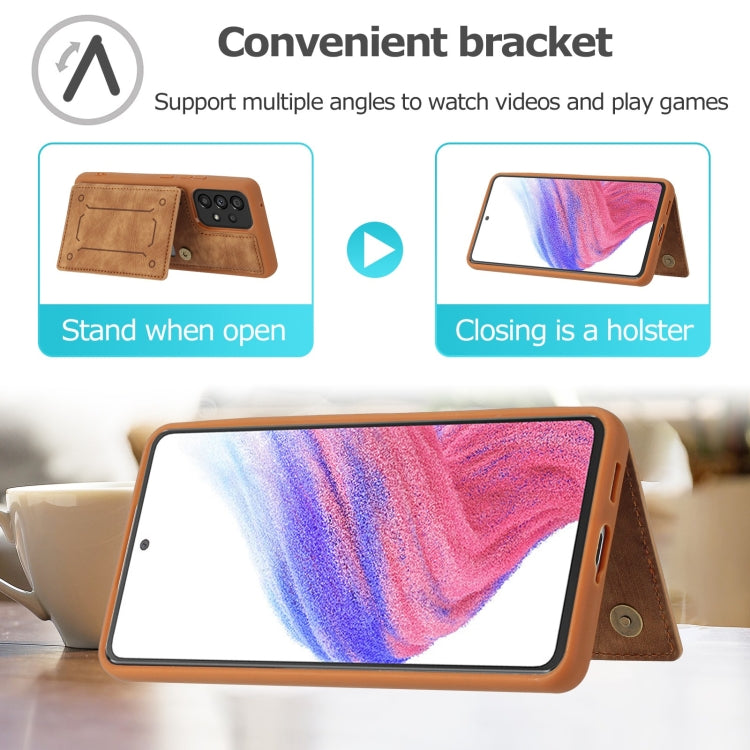 For Samsung Galaxy A53 5G Dream Magnetic Back Cover Card Wallet Phone Case