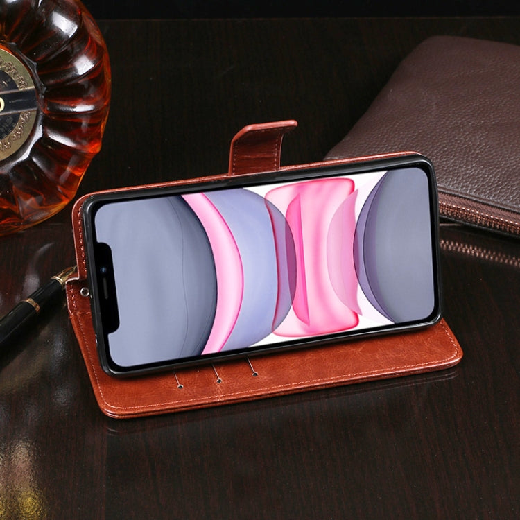 For iPhone 11 idewei Crazy Horse Texture Horizontal Flip Leather Case with Holder & Card Slots & Wallet