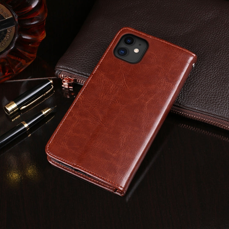 For iPhone 11 idewei Crazy Horse Texture Horizontal Flip Leather Case with Holder & Card Slots & Wallet
