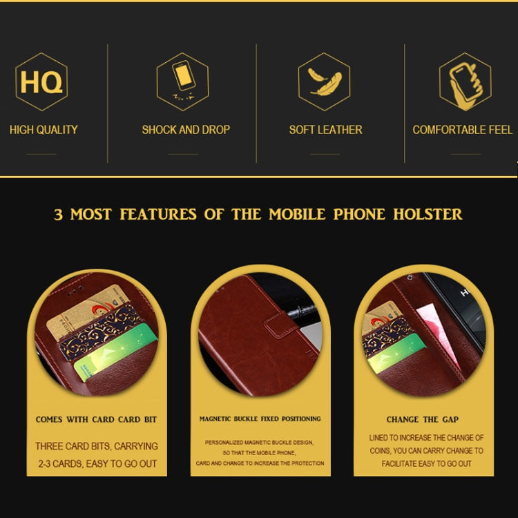 For iPhone 11 Pro Max idewei Crazy Horse Texture Horizontal Flip Leather Case with Holder & Card Slots & Wallet