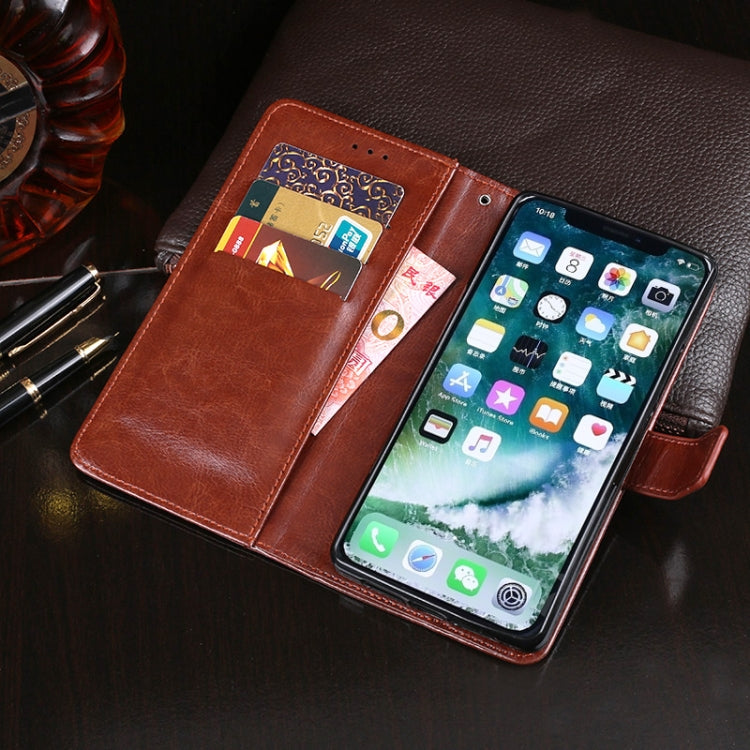For iPhone X idewei Crazy Horse Texture Horizontal Flip Leather Case with Holder & Card Slots & Wallet