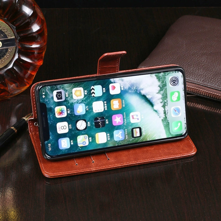 For iPhone XS Max idewei Crazy Horse Texture Horizontal Flip Leather Case with Holder & Card Slots & Wallet
