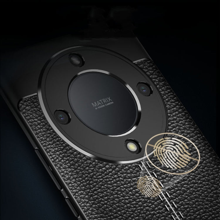 For Honor X9a Litchi Texture Shockproof TPU Phone Case