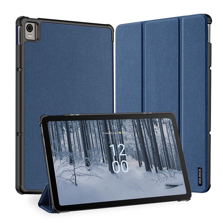 For Nokia T21 DUX DUCIS Domo Series Magnetic Flip Leather Tablet Case