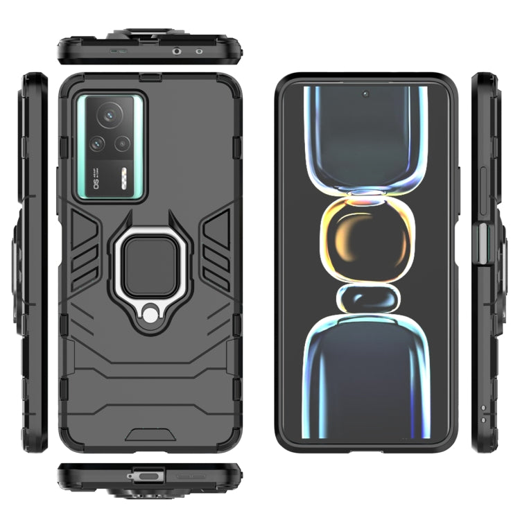 For Xiaomi Redmi K60E 5G Magnetic Ring Holder PC + TPU Phone Case