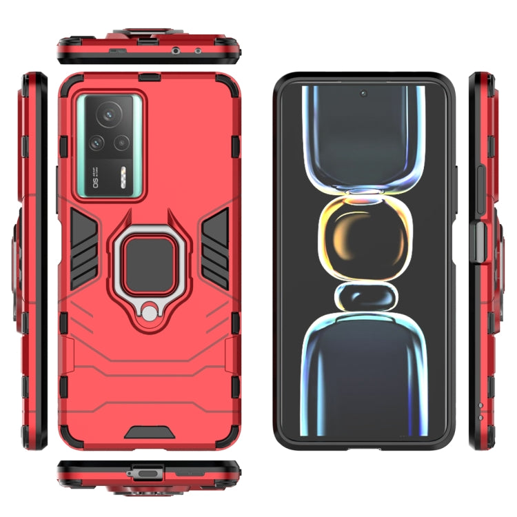 For Xiaomi Redmi K60E 5G Magnetic Ring Holder PC + TPU Phone Case