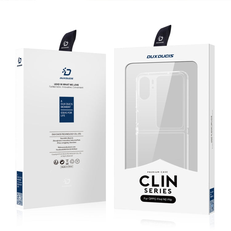 For OPPO Find N2 Flip DUX DUCIS Clin Series PC + TPU Phone Case(Transparent)