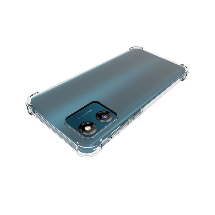 For Motorola Moto E13 Shockproof Non-slip Thickening TPU Phone Case(Transparent)