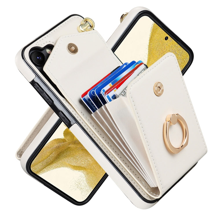 For Samsung Galaxy S23+ 5G Ring Holder RFID Card Slot Phone Case