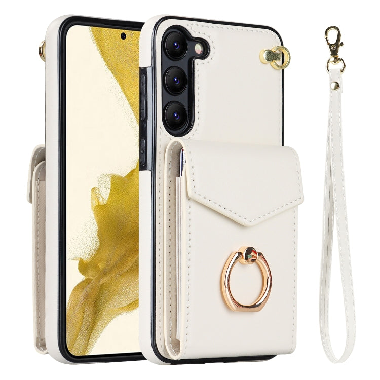 For Samsung Galaxy S23+ 5G Ring Holder RFID Card Slot Phone Case