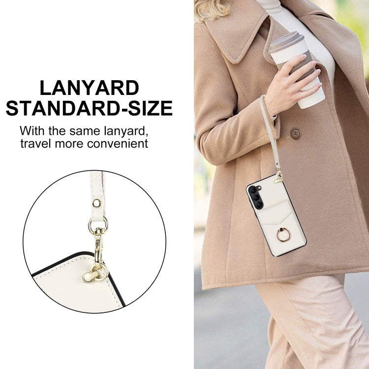 For Samsung Galaxy S23+ 5G Ring Holder RFID Card Slot Phone Case