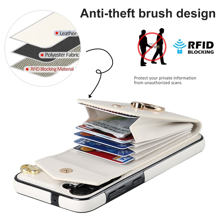 For Samsung Galaxy S23+ 5G Ring Holder RFID Card Slot Phone Case