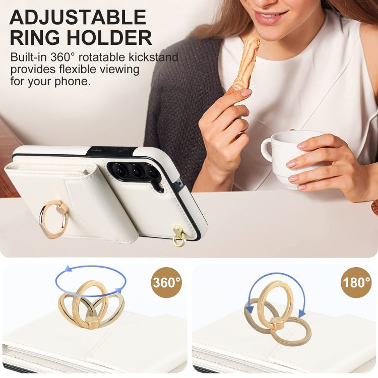 For Samsung Galaxy S23+ 5G Ring Holder RFID Card Slot Phone Case