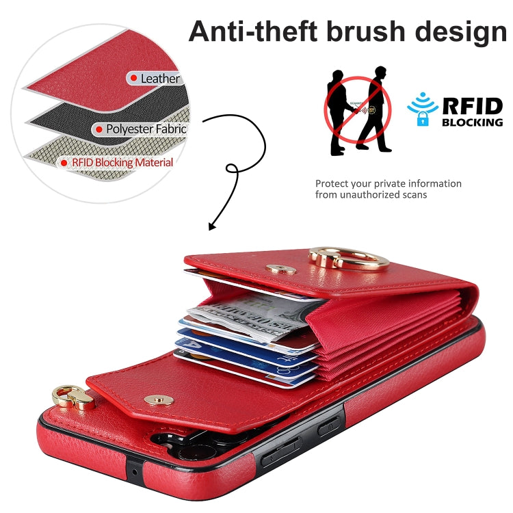 For Samsung Galaxy S23+ 5G Ring Holder RFID Card Slot Phone Case
