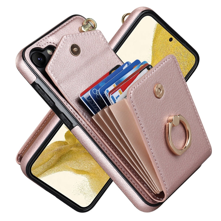 For Samsung Galaxy S23+ 5G Ring Holder RFID Card Slot Phone Case