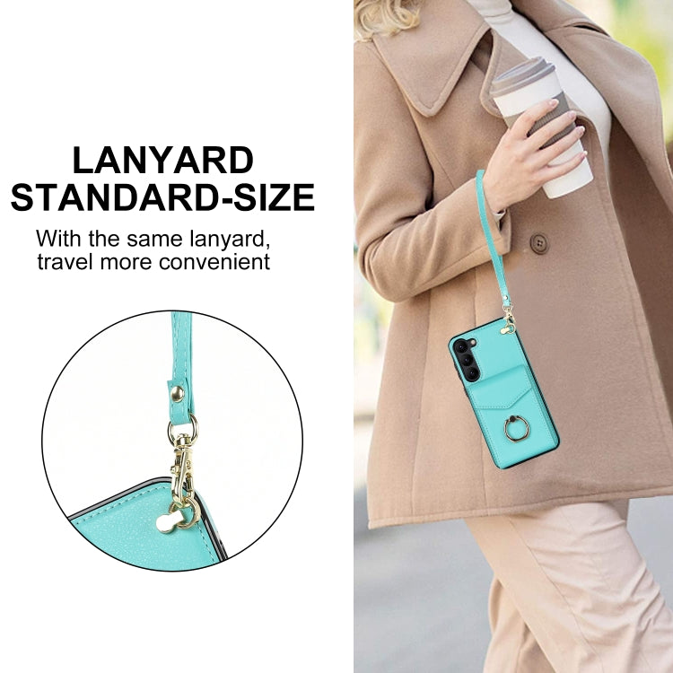 For Samsung Galaxy S23+ 5G Ring Holder RFID Card Slot Phone Case