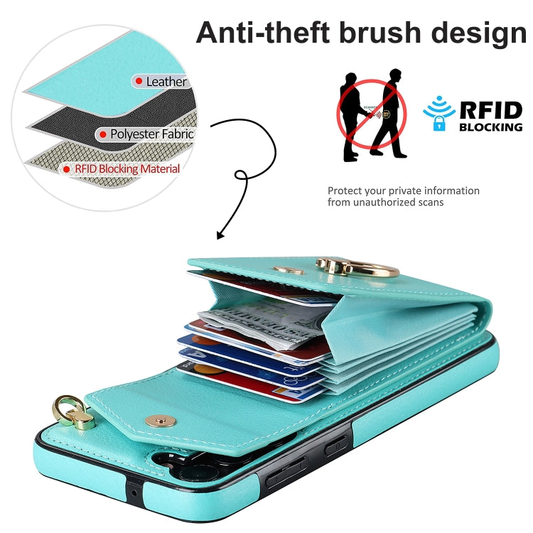 For Samsung Galaxy S23+ 5G Ring Holder RFID Card Slot Phone Case