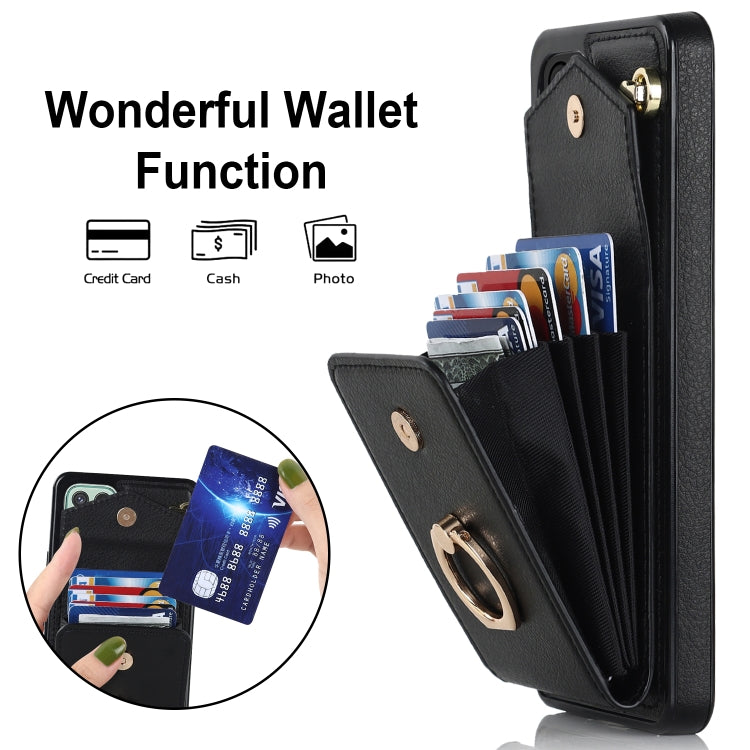 For Samsung Galaxy A22 5G Ring Holder RFID Card Slot Phone Case