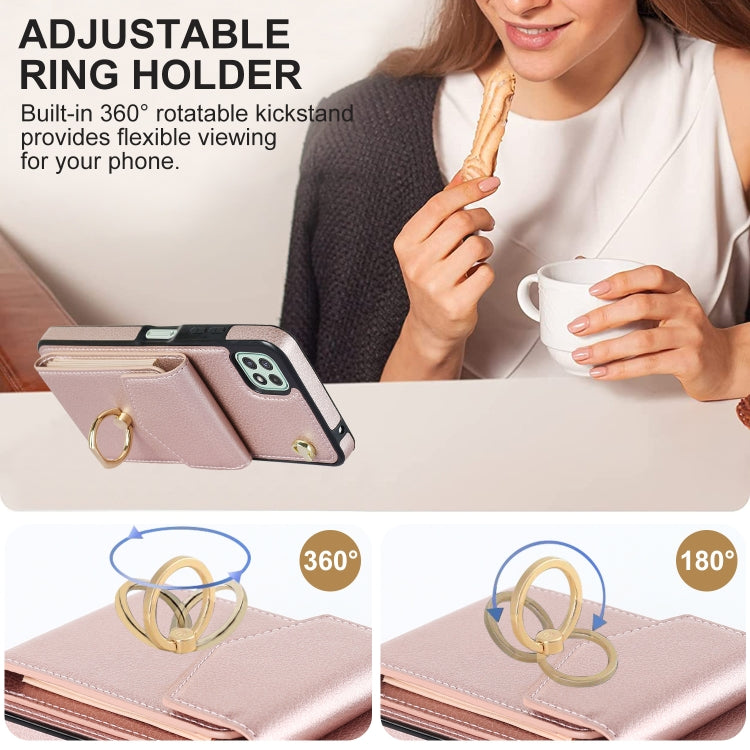 For Samsung Galaxy A22 5G Ring Holder RFID Card Slot Phone Case