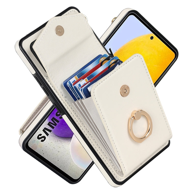 For Samsung Galaxy A52 5G Ring Holder RFID Card Slot Phone Case