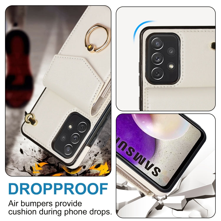 For Samsung Galaxy A52 5G Ring Holder RFID Card Slot Phone Case