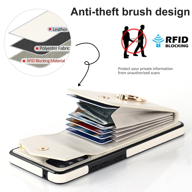 For Samsung Galaxy A52 5G Ring Holder RFID Card Slot Phone Case
