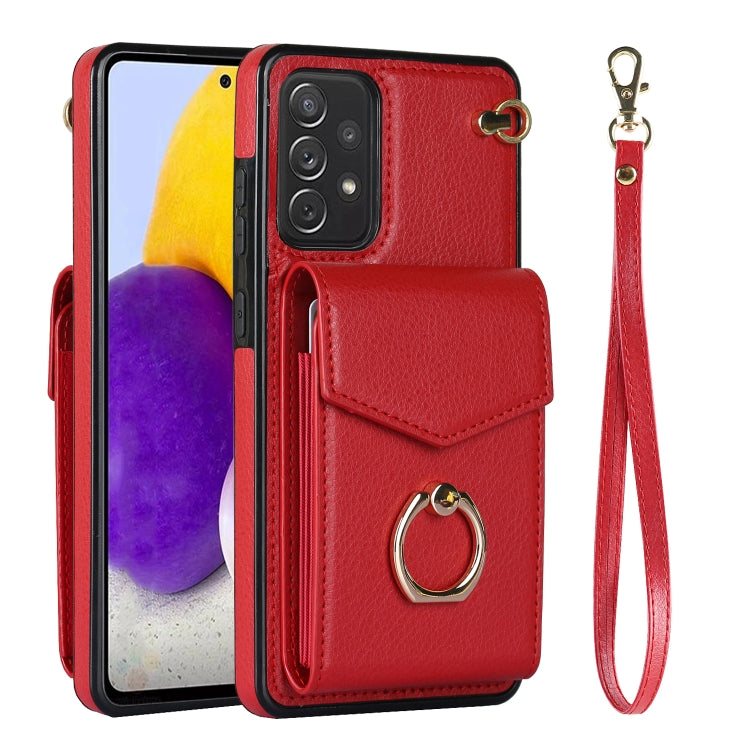 For Samsung Galaxy A52 5G Ring Holder RFID Card Slot Phone Case