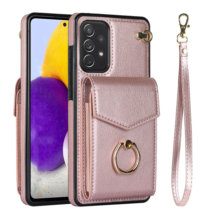 For Samsung Galaxy A52 5G Ring Holder RFID Card Slot Phone Case