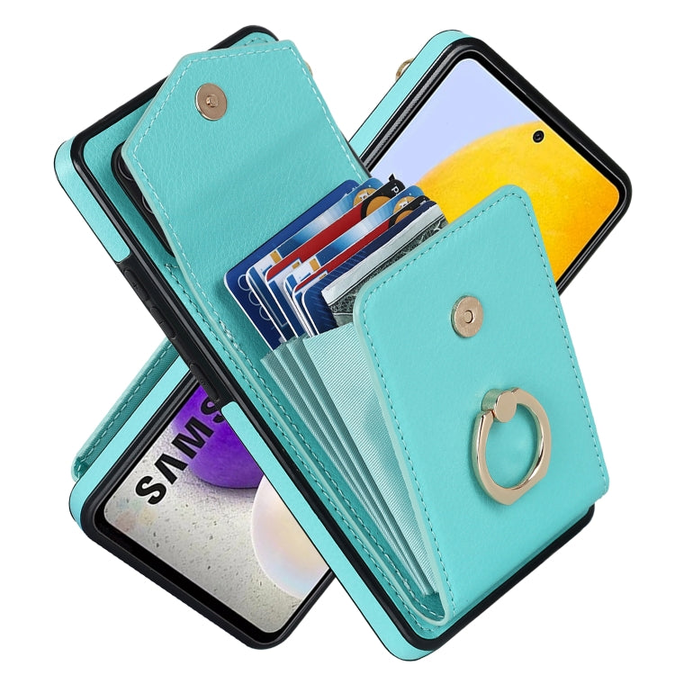 For Samsung Galaxy A52 5G Ring Holder RFID Card Slot Phone Case