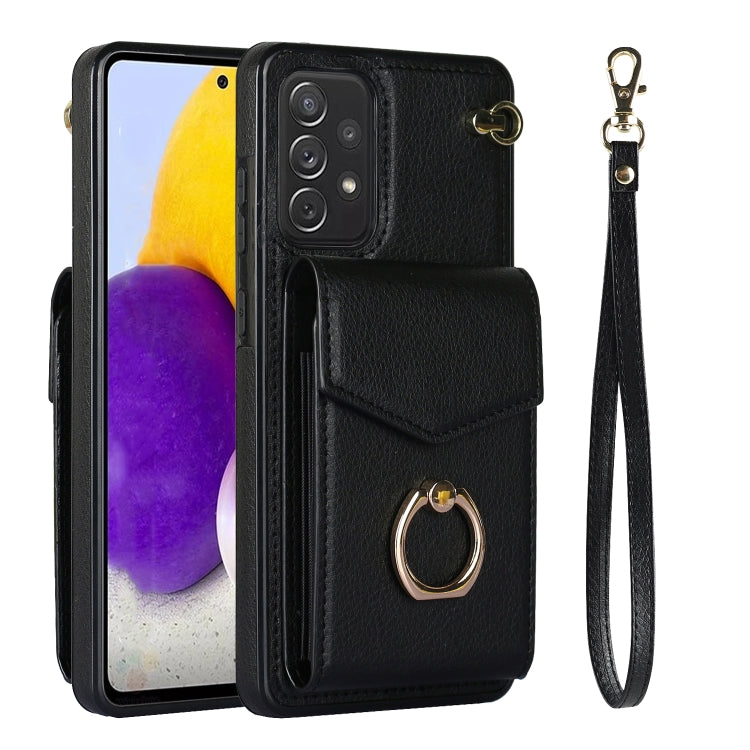 For Samsung Galaxy A72 5G Ring Holder RFID Card Slot Phone Case