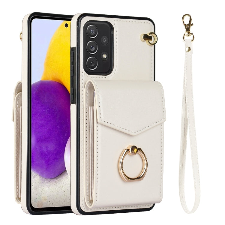 For Samsung Galaxy A72 5G Ring Holder RFID Card Slot Phone Case