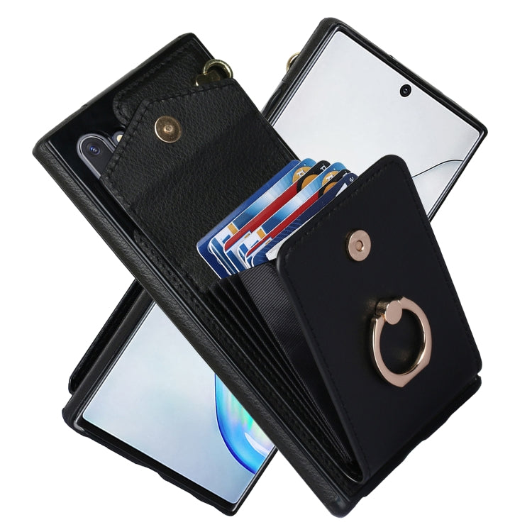 For Samsung Galaxy Note10 Ring Holder RFID Card Slot Phone Case