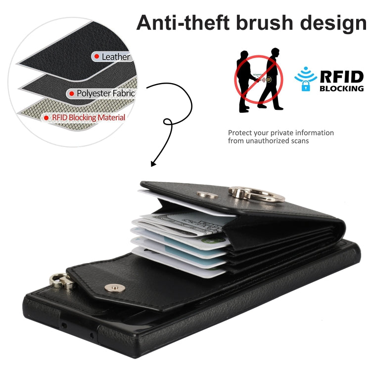 For Samsung Galaxy Note10 Ring Holder RFID Card Slot Phone Case