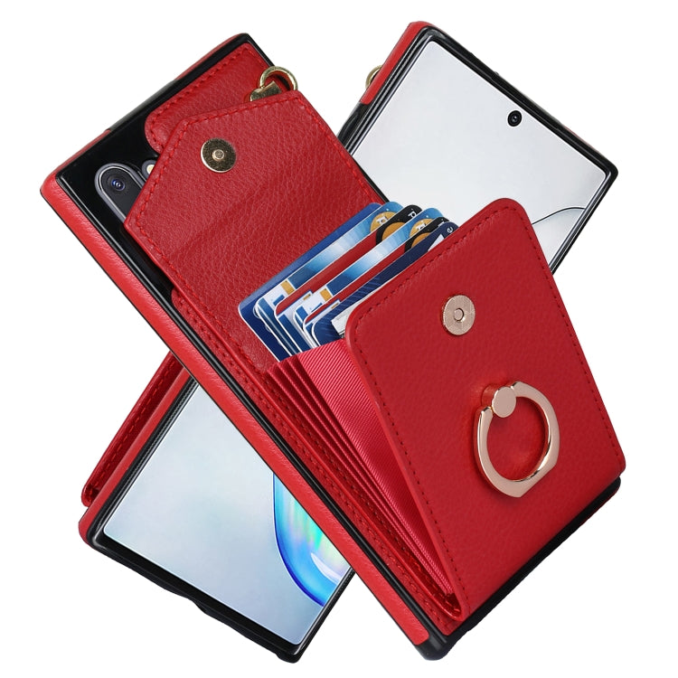 For Samsung Galaxy Note10 Ring Holder RFID Card Slot Phone Case